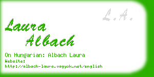 laura albach business card